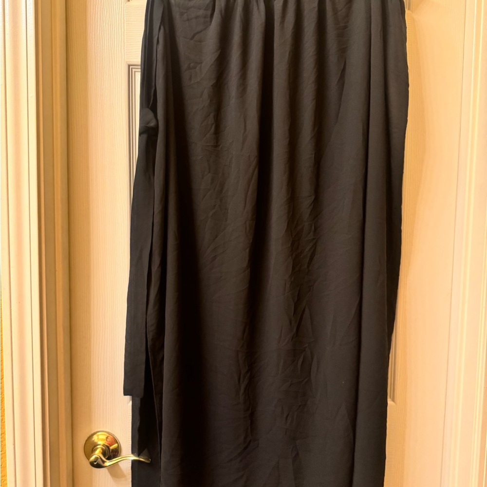 Black Maxi A-Line Swim Wrap Around Coverup